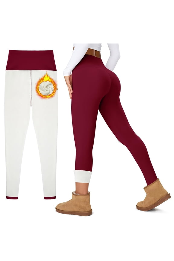 Skinny High Rise Leggings for Women Tummy Control Yoga Pants Stretchy Compression Tights Seamless Soft Fleece Lined Thermal Winter Activewear