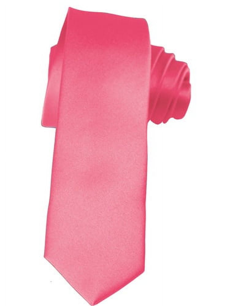 Skinny Hot Pink Ties by 2 Inch Solid Mens Neckties