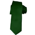 thumbnail image 1 of Skinny Hunter Green Ties by K. Alexander 2 Inch Solid Mens Neckties, 1 of 4