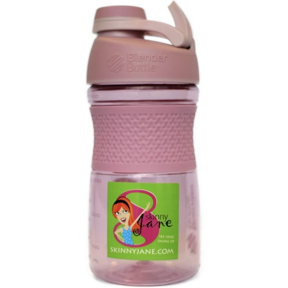 Skinny Jane - Best Protein Shaker Bottle, Smoothie Mixer, 20 oz. Rose Pink SportMixer Blender Bottle