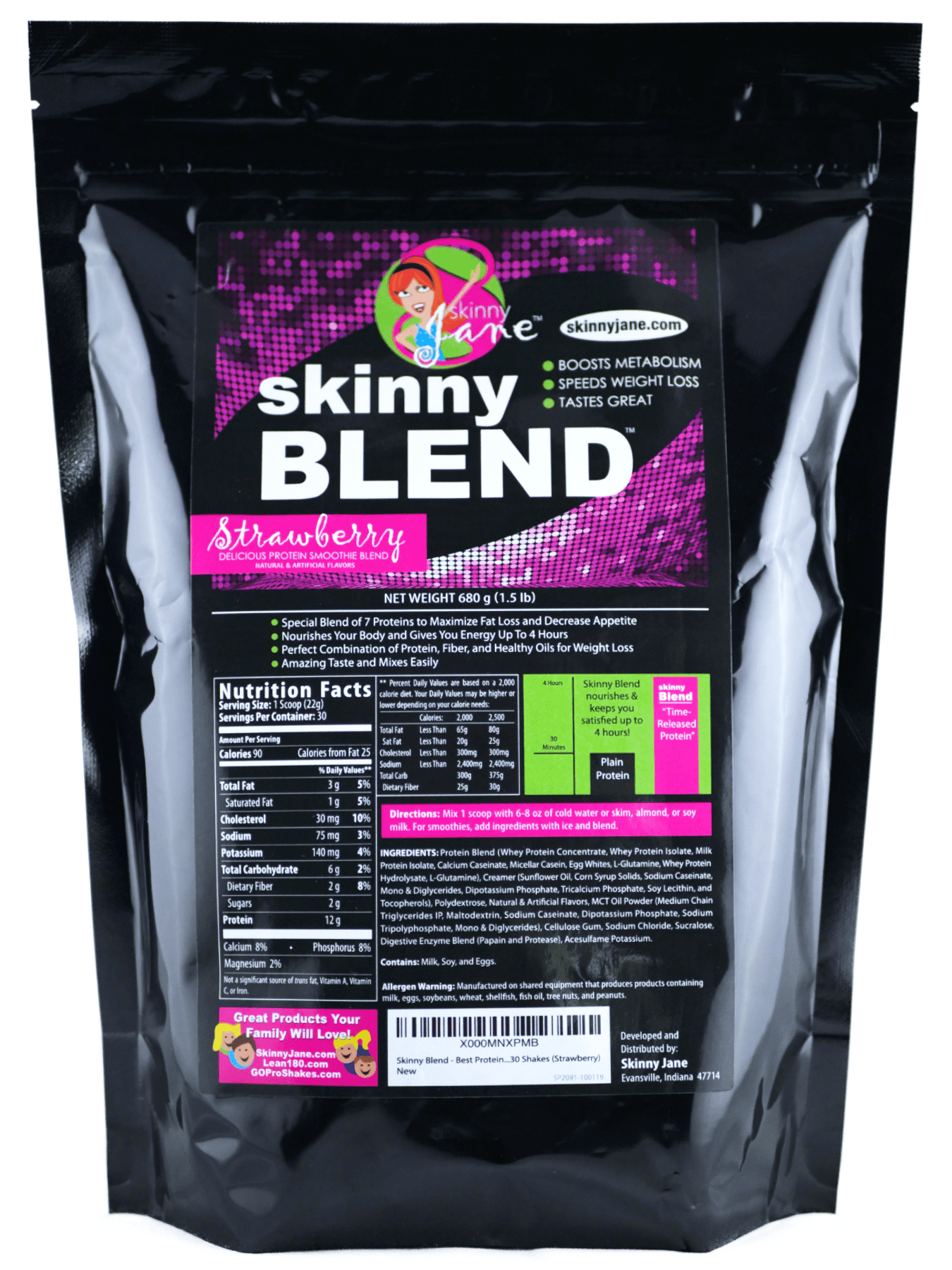  Isagenix IsaLean Shake - Nutrient-Dense Protein Powder for  Ready-to-Drink Shake - Strawberry Cream, 14 Packets : Health & Household