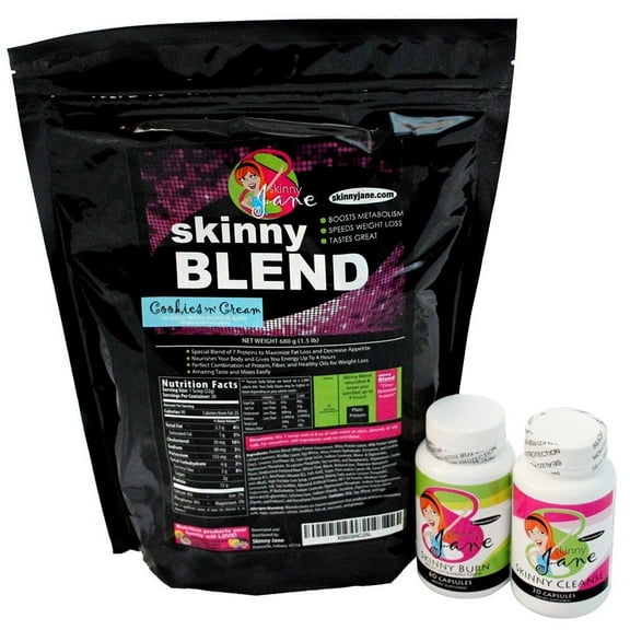 Skinny Jane - Delicious Protein Shakes, Burn and Cleanse, Great Jumpstart - Cookies n Cream