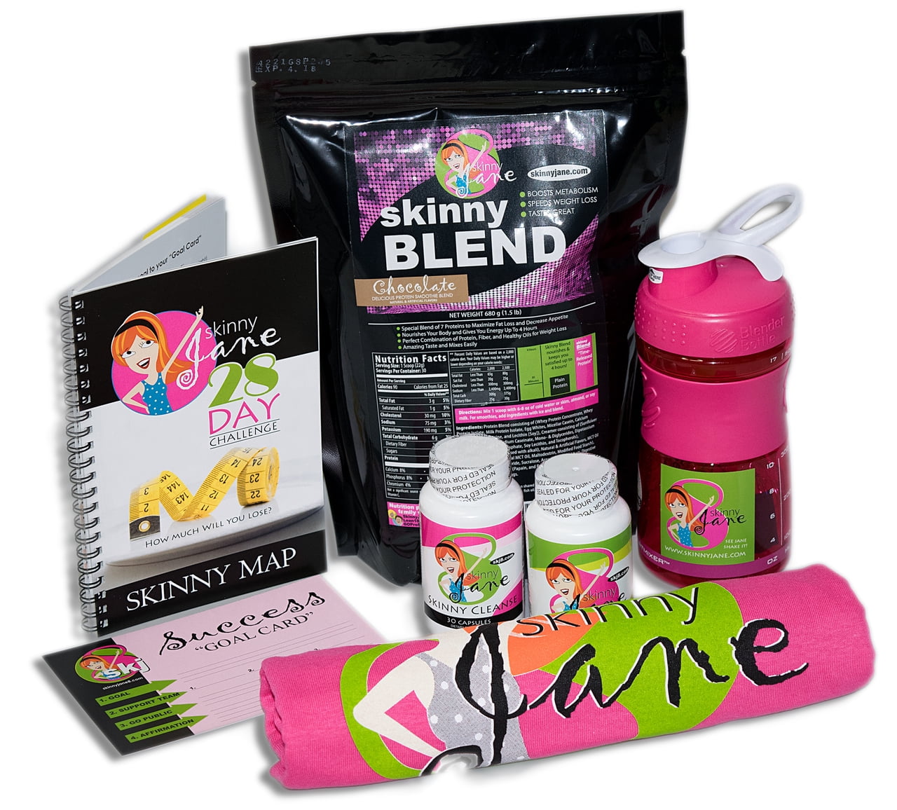Skinny Jane Weight Loss Plan, Diet Plan to Lose Weight Fast and Slim Your Stomach and Body - Lose up to 20 lbs. in Just 28 Days-Chocolate / Large