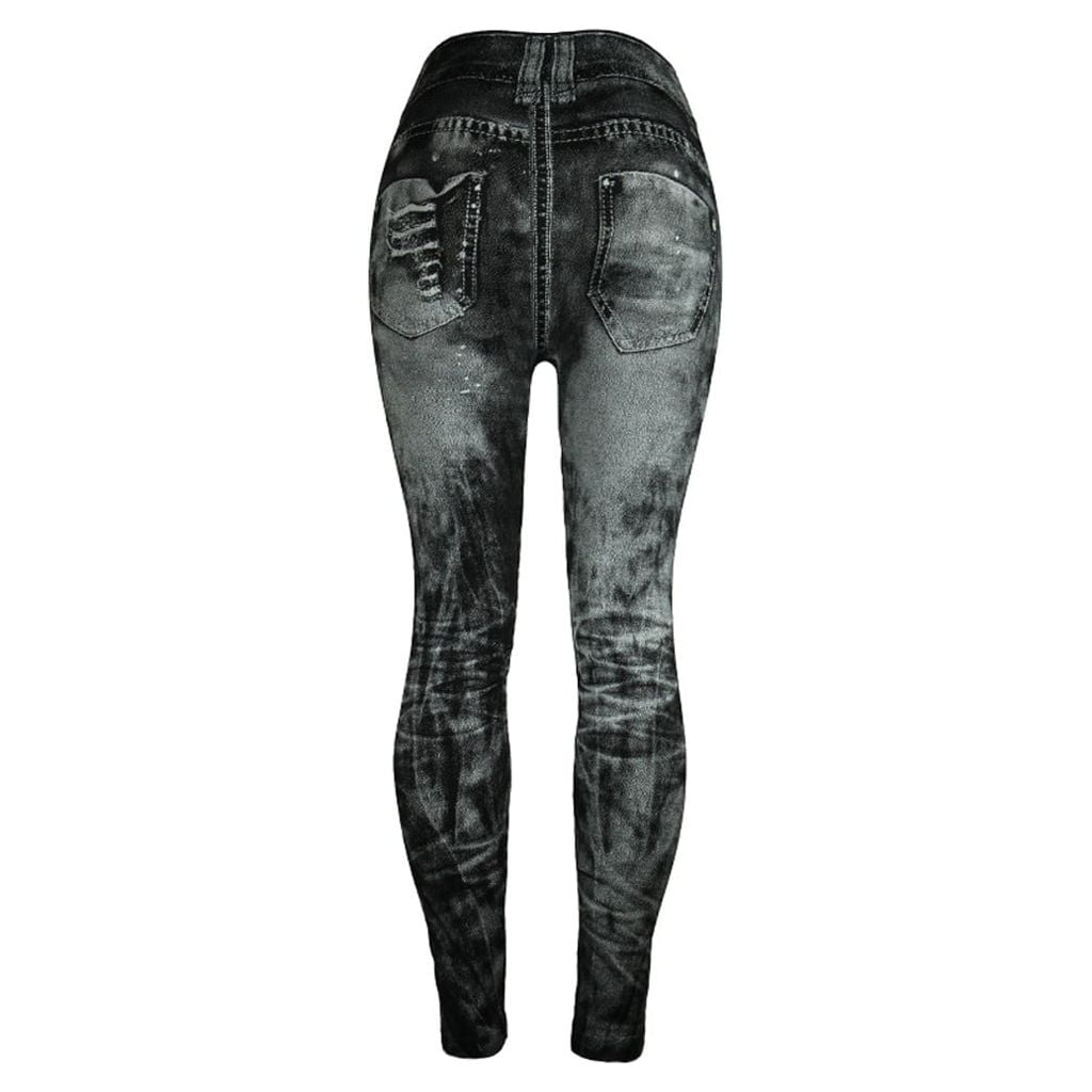 Jeans Stretchy Skinny Mid Waist Vintage Cropped – Women's Fashion main image 1