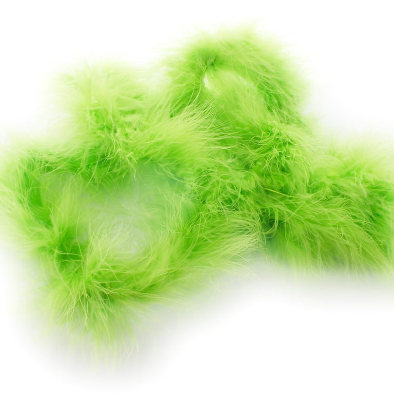 Skinny Marabou Feather Boa - 2 Yards - Lime Green