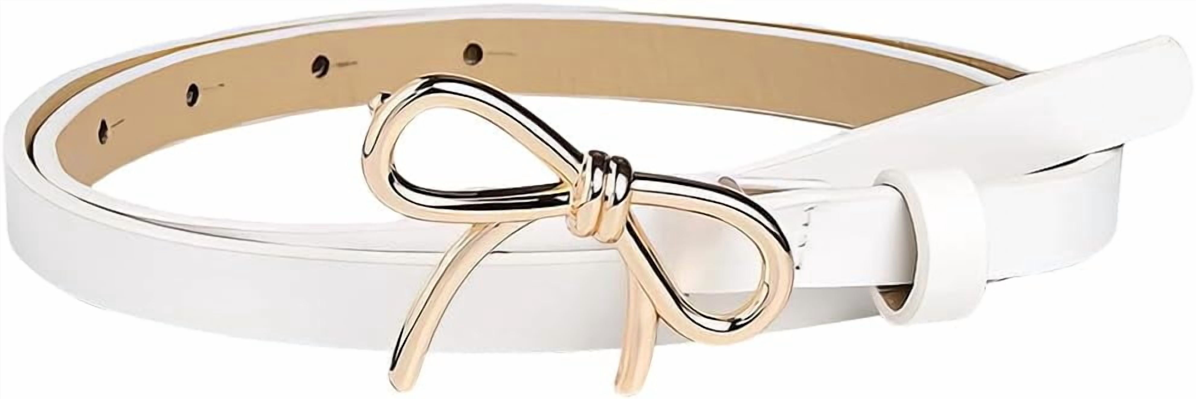 8235 Women Pu Leather Belt Skinny Thin Waist Belts For Dresses WANTESS Women Skinny Belts for Jeans Pants Dresses Faux  main image 4