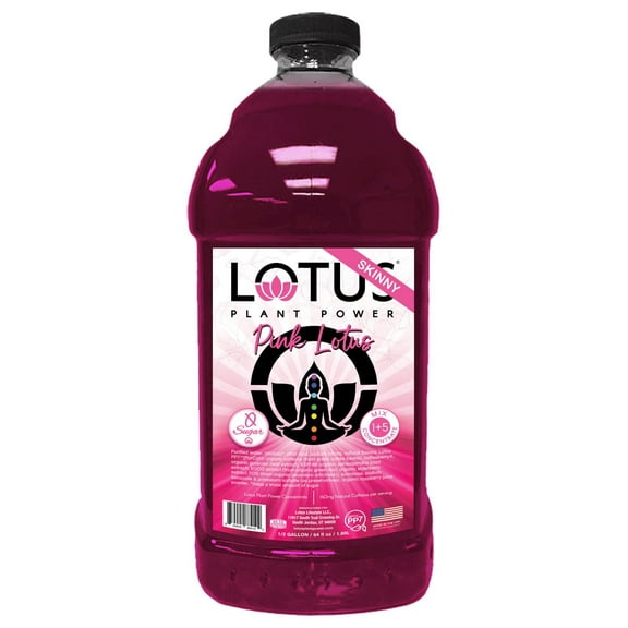 Skinny Pink Lotus Plant Energy Drink Concentrate Zero Sugar 64 fl oz 1:5 Natural Caffeine from Green Coffee Bean