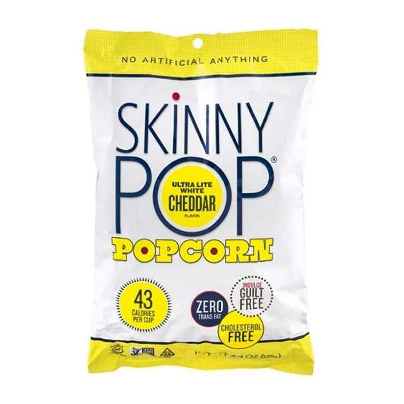 Skinny Pop 2347461 4.4 oz Ultra Lite Cheddar Popcorn, White - Pack of 12