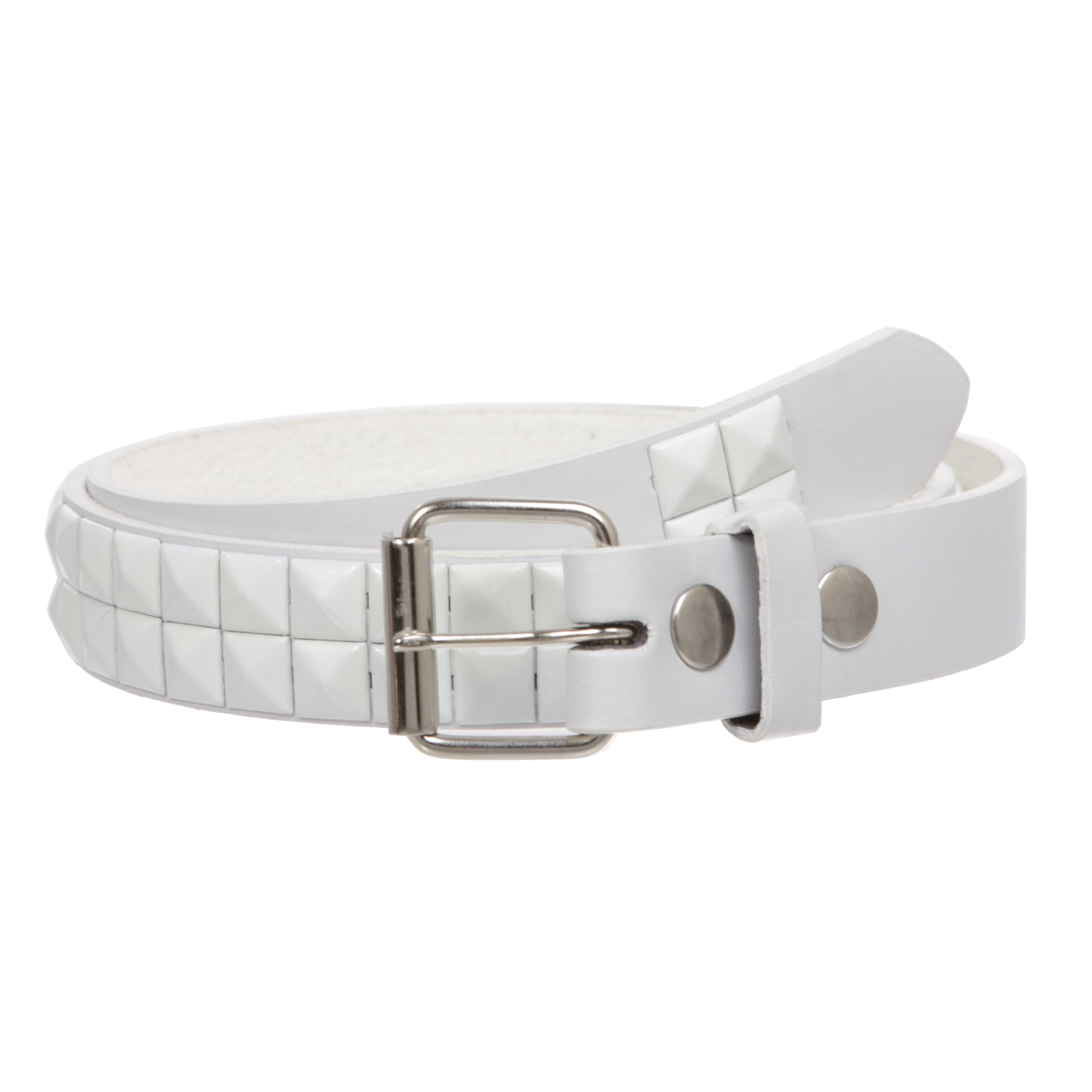 IRO Sugar white fully studded sleek skinny belt with silver buckle White Star Studded Diamante Belt | Yours Clothing main image 4