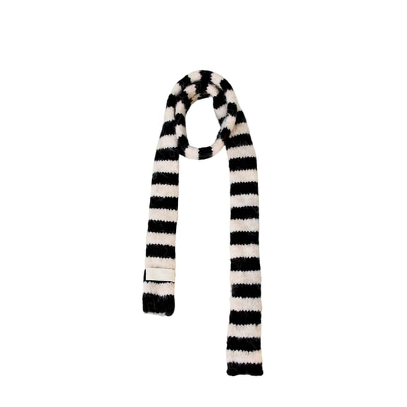 Skinny Scarf Neckerchief Knit Striped Scarf for Women Fashion Cute Accessories Spring Fall Winter