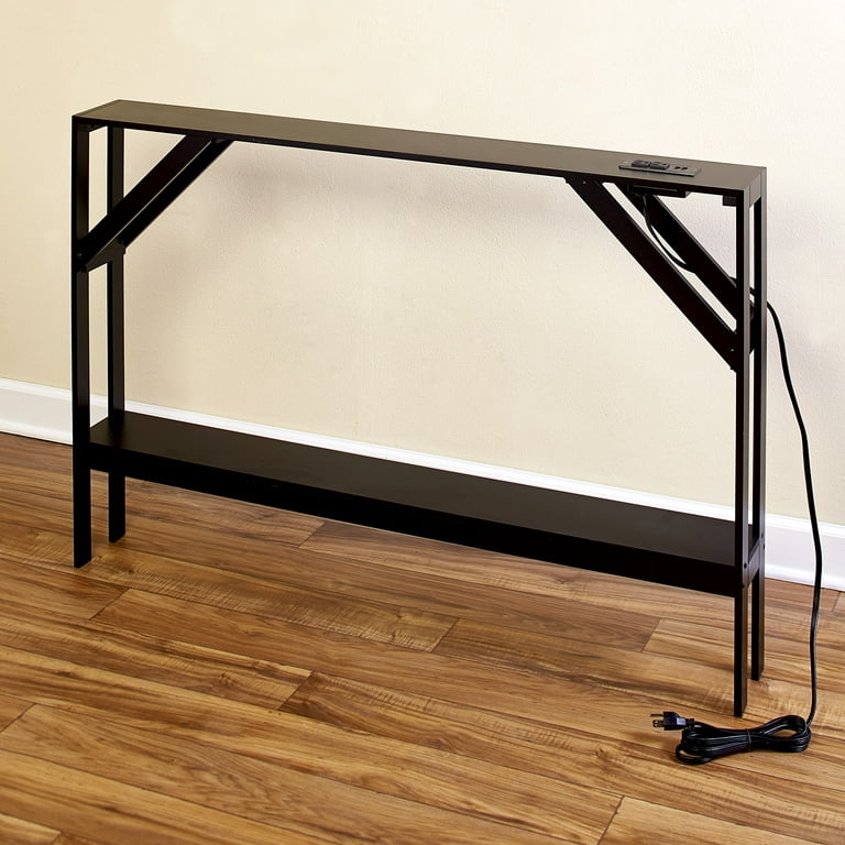 Skinny Sofa Table With Outlet Modern