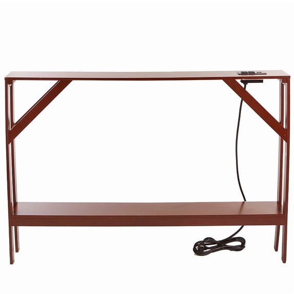 Narrow Console Table with Built in Outlet 33"H