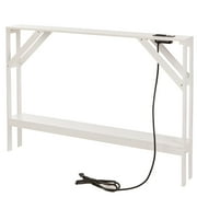 Narrow Console Table with Built in Outlet 33H