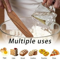 Skinny Spurtle for Sourdough Starter,Mixing,Reaching Bottom of Jar, Dough Whisk, Natural from High Moist Resistance Teak,Spurtles Kitchen Tools Wooden Kitchen Utensils for NonStick Cookware,Brown,