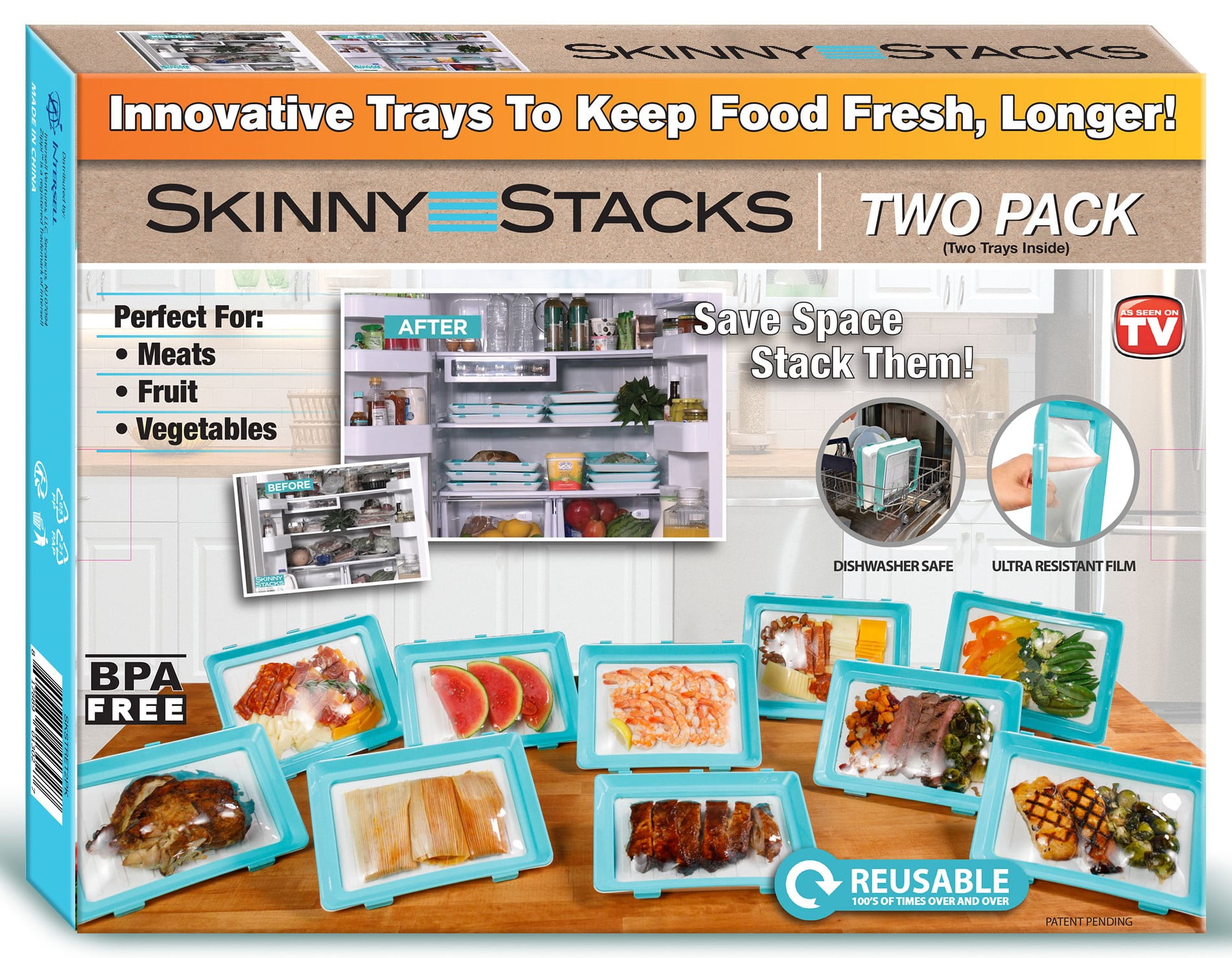 JML  Skinny Stacks - The reusable, stackable food-sealing storage