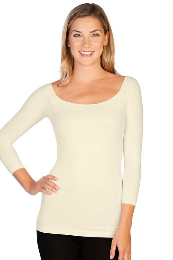 Skinny Tees 1x1 Rib 3/4 Sleeve Tee 181