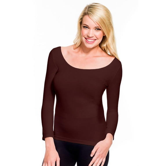 Skinny Tees 3/4 Scoop Neck Top 118