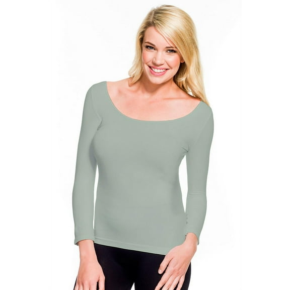 Skinny Tees 3/4 Scoop Neck Top 118