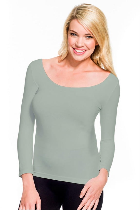 Skinny Tees 3/4 Scoop Neck Top 118