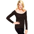 thumbnail image 1 of Skinny Tees Animal Print Scoop Neck Long Sleeve Top 127, 1 of 5