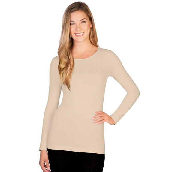 Skinny Tees Long Sleeve Crew Neck Top 137