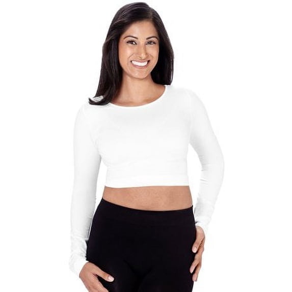 Skinny Tees Long Sleeve Crop Top 1910