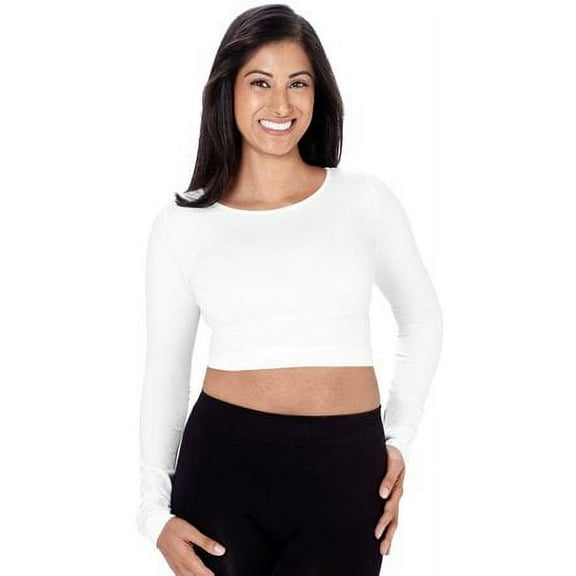 Skinny Tees Long Sleeve Crop Top 1910
