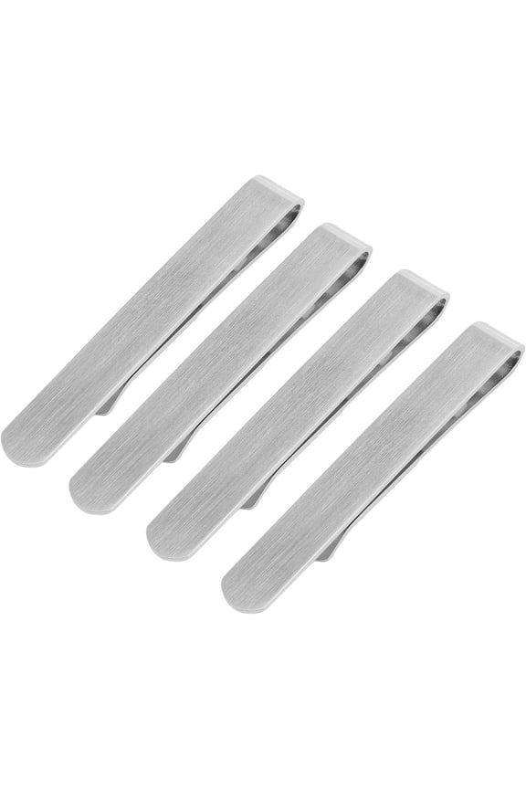 Skinny Tie Clip Bar Set, 2 Inch Tie Clip for Men - Wedding, Meeting, Party Gift Set