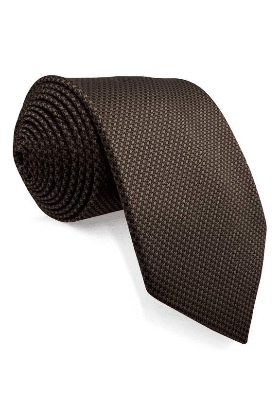 Skinny Ties for Men Solid Color Brown Chocolate Necktie Silk Slim