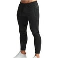 thumbnail image 1 of Skinny Tight Jogger Pants for Men Fashion Zipper Sweatpants Athletic Workout Bodybuilding Sports Tapered Joggers, 1 of 6