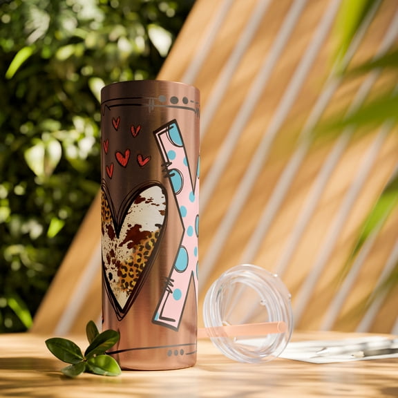 Skinny Tumbler with Straw, 20oz