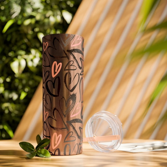 Skinny Tumbler with Straw, 20oz