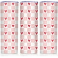 thumbnail image 1 of Skinny Tumblers 20 Oz with Lid Retro Checkered Hearts Insulated Coffee Cup，Pink Cute Reusable Stainless Steel Travel Mug,Vacuum Double Wall,Water Bottle for Hot & Cold Drinks Tea for Women, 1 of 6