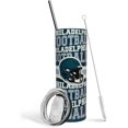 thumbnail image 1 of Skinny Tumblers 20oz with Lid and Straws, Travel Coffee Mug, Stainless Steel,Football Gifts for Men and Women Fans, 1 of 6