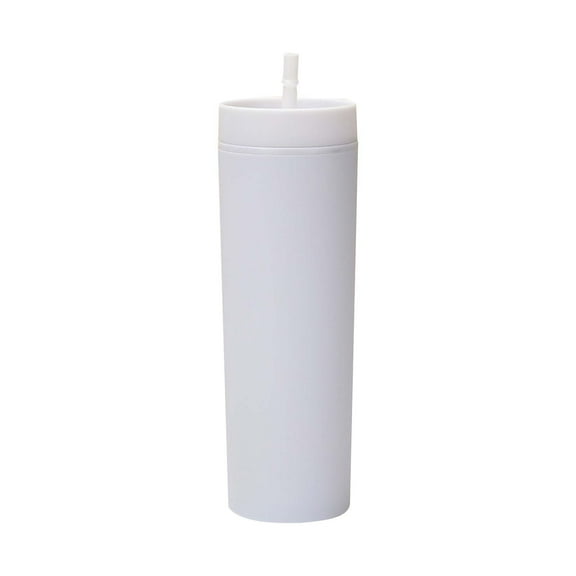 Skinny Tumblers Frosted Colored Acrylic Tumblers With Straws And Lids,16 Double Wall Tumblers For Cold Drinks, Reusable Cups Vinyl Gifts,with Straw, Xinsrenus Under $5! Skinny Tumblers Frosted