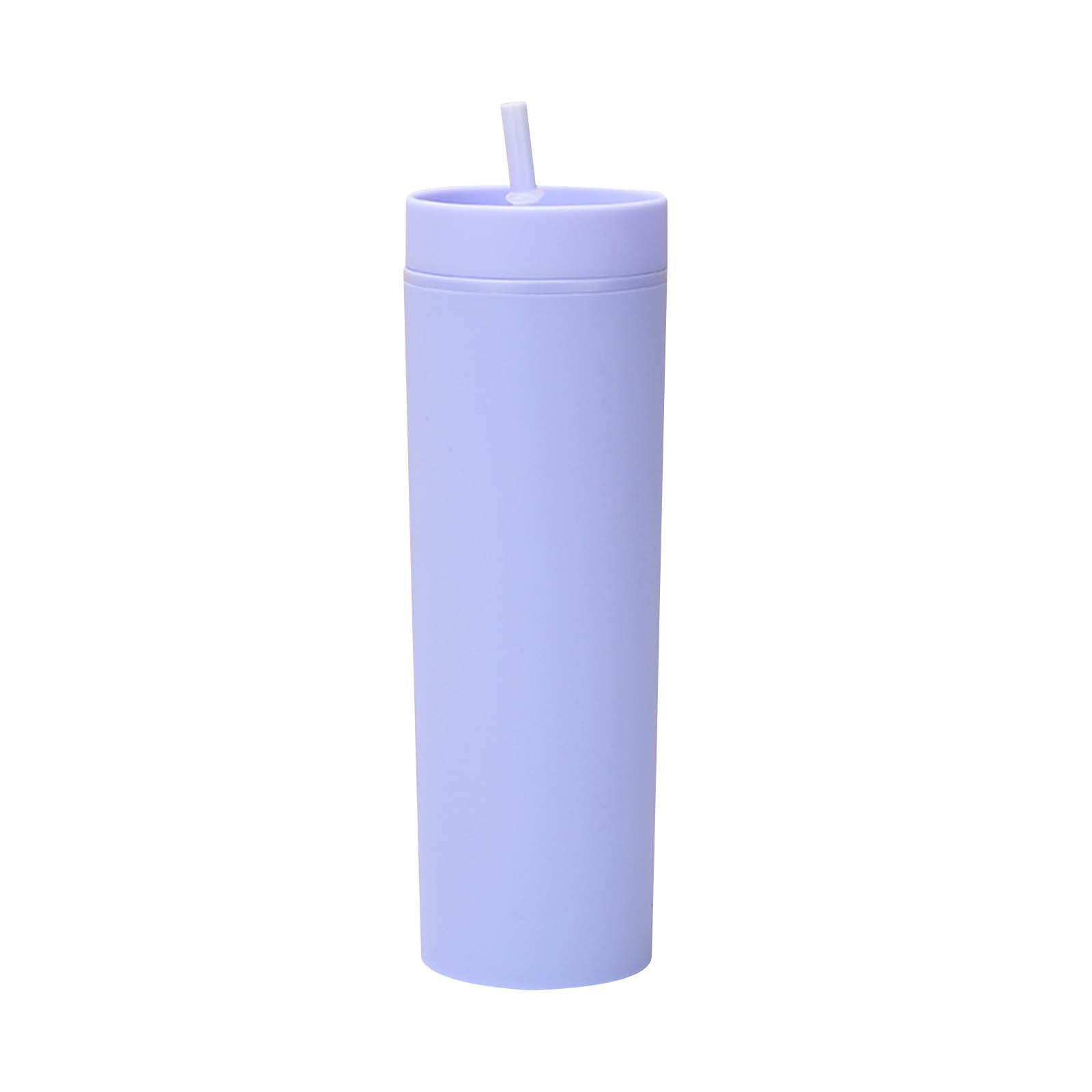 Skinny Tumblers Frosted Colored Acrylic Tumblers With Straws And Lids