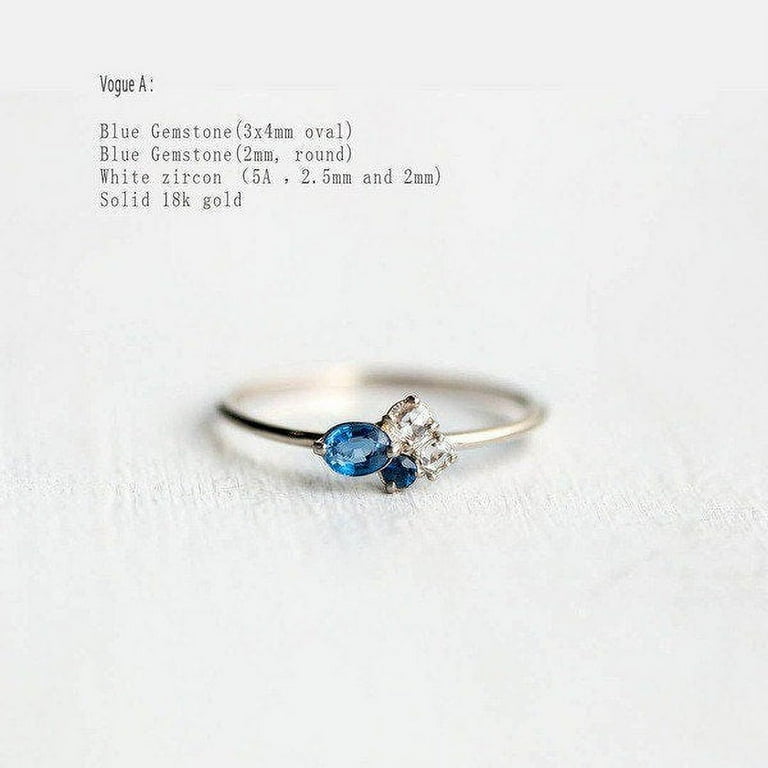 Skinny sapphire ring Boho stacking ring Minimalist Tiny sapphire ring Walmart