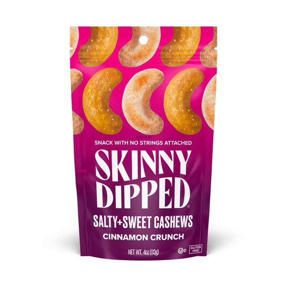 SkinnyDipped Cinnamon Crunch Cashews, 4oz