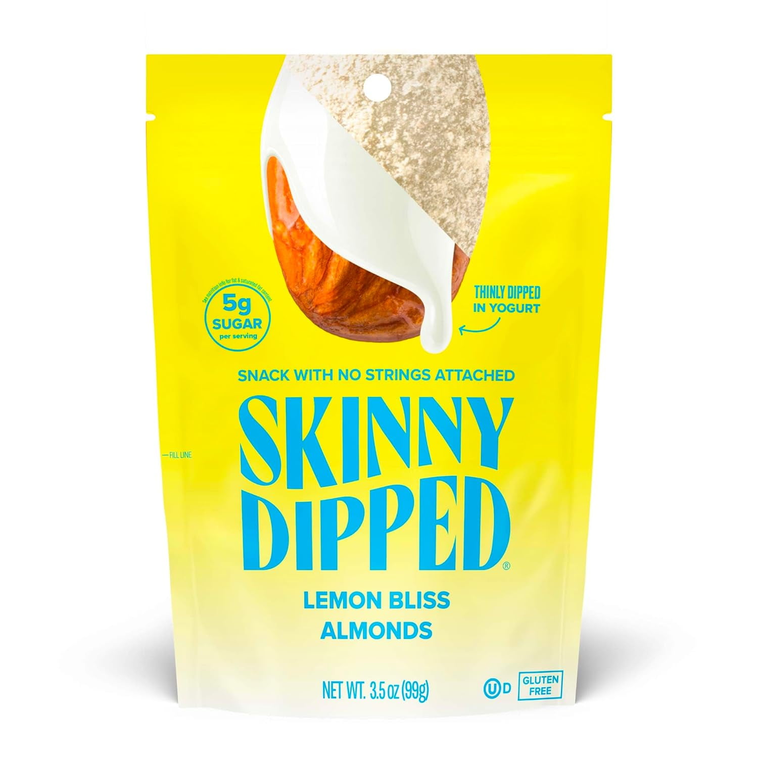 SkinnyDipped, Skinny Dipped Almonds, Lemon Bliss, 3.5 oz Pack of 4
