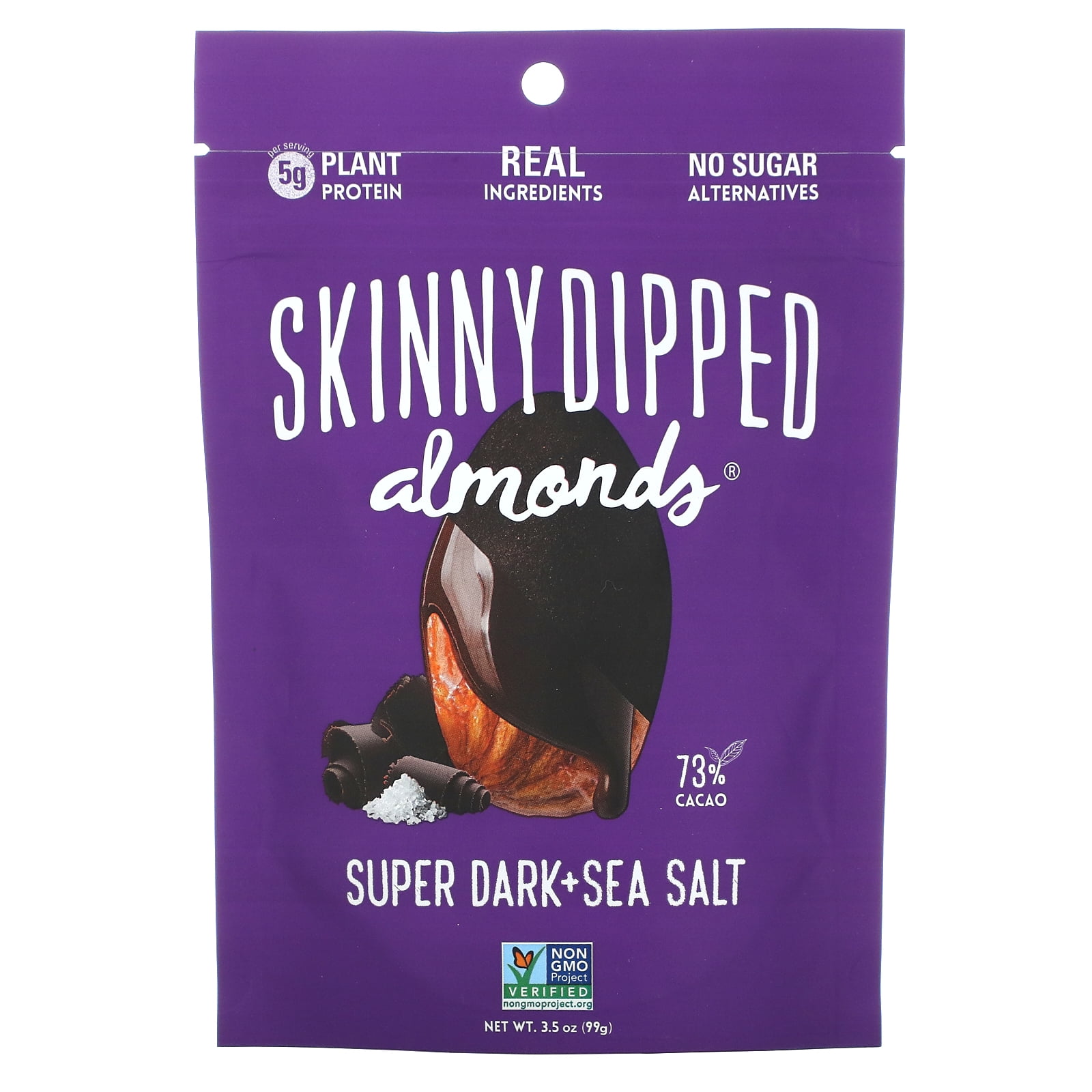 SkinnyDipped Skinny Dipped Almonds, Super Dark + Sea Salt, 3.5 oz (99 g