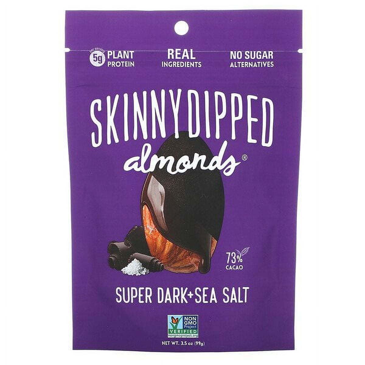 SkinnyDipped, Skinny Dipped Almonds, Super Dark + Sea Salt, 3.5 oz Pack