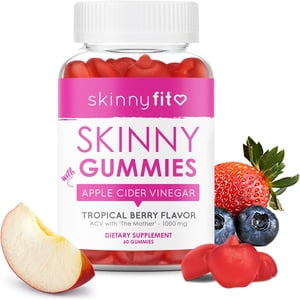 Customer reviews for SkinnyFit Skinny Gummies Apple Cider Vinegar Gummies w/ The Mother, Healthy Weight, Immune Support, Vitamin B9, B12, Beetroot, Pomegranate, Vegan-Friendly, 60 Count