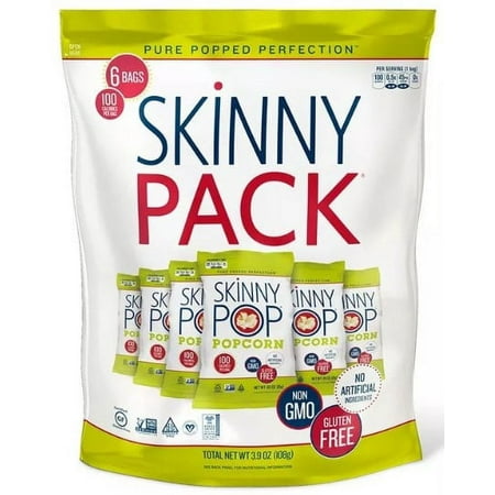 SkinnyPop 100 Calorie Original Skinny Pack, 6 Ct (0.65 Oz. Bags)