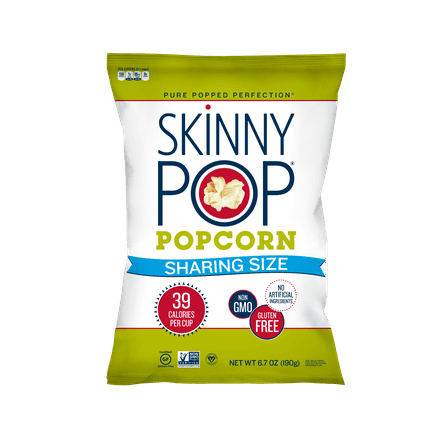SkinnyPop Gluten-Free Original Popcorn, 6.7 oz Sharing-Size Bag