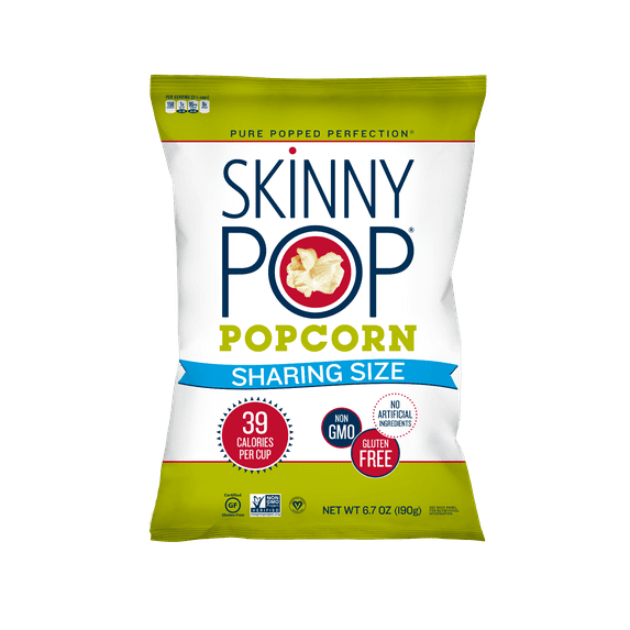 SkinnyPop Gluten-Free Original Popcorn, 6.7 oz Sharing-Size Bag