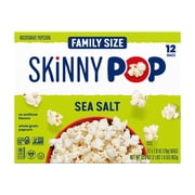 SkinnyPop Gluten-Free Sea Salt Microwave Popcorn Snack Multipack, 2.8 oz (12 count)