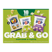 SkinnyPop & Pirate's Booty Gluten-Free Variety Pack Box, 0.5 oz Snack-Size Bags, 18 Count