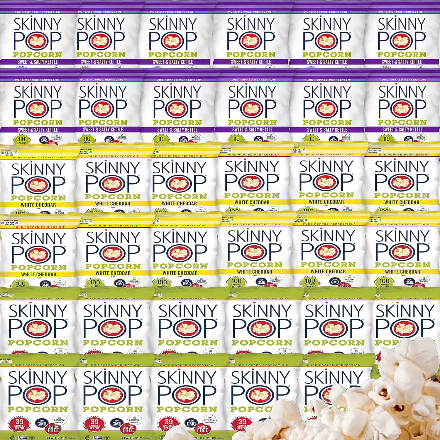 SkinnyPop Popcorn Individual Bags Variety Pack by (35 Count)