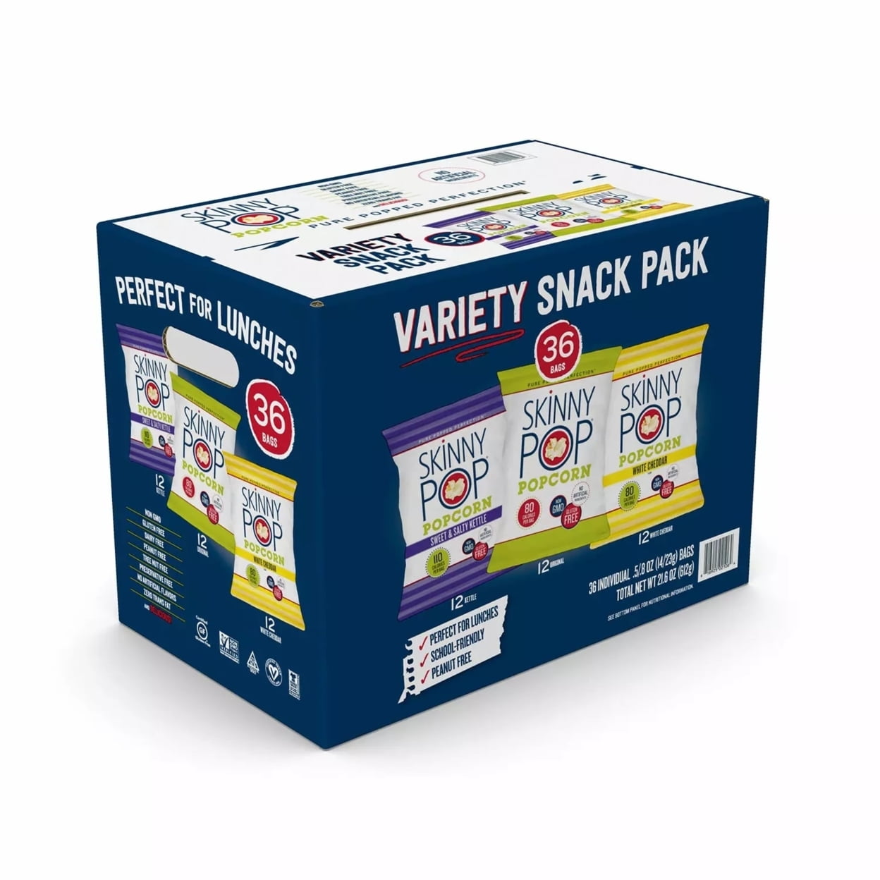 SkinnyPop Bulk Family Assorted Popcorn Variety Snack Pack