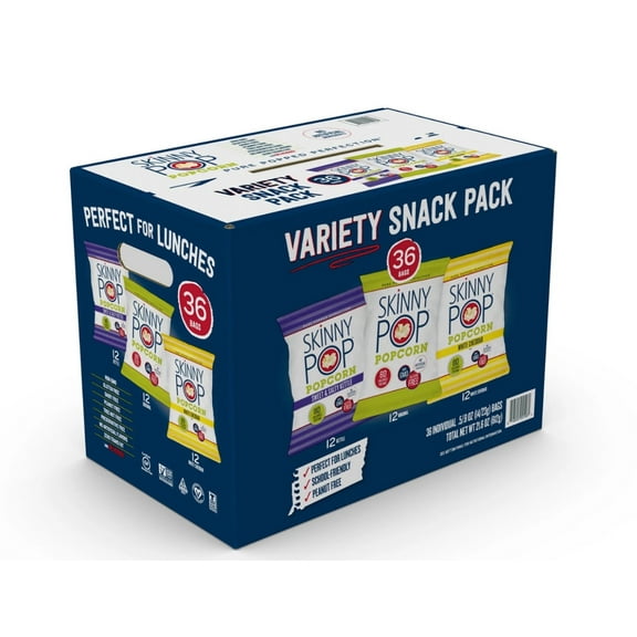 SkinnyPop  Popcorn, individual Bags, Variety Snack Pack Popcorn, 0.5 oz., 36 pk.